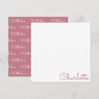 Carte De Correspondance Personalized Script Name 