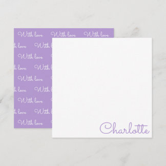 Carte De Correspondance Personalized Script Name  Note Card