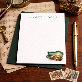 Carte De Correspondance Personalized Violin Stationery Note Cards