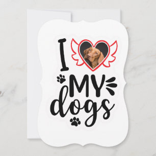 Carte De Correspondance Personnalisé J'aime mon chien photo