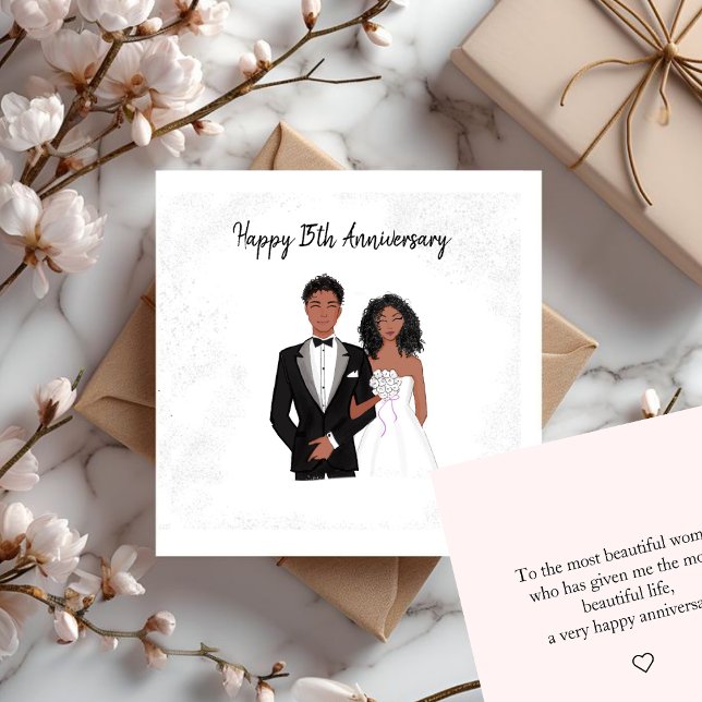 Carte De Correspondance Personnalisé, Joyeux Anniversaire, couple noir, (Créateur téléchargé)