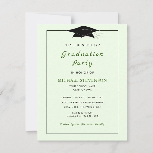 Carte De Correspondance Personnalisé Votre Propre Conception Graduation In (Devant)