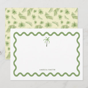 Carte de correspondance personnalisée avec un palm