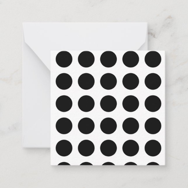 Carte De Correspondance PERSONNALISER CECI - B&W Pois Motif (Devant)