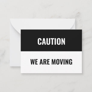 Carte De Correspondance Personnaliser, personnalisation Moving address inf