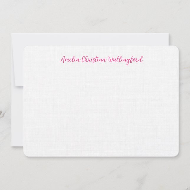 Carte De Correspondance Personnalized Linen Flat (Devant)