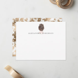 Carte de correspondance personnelle tête féminine