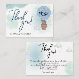 Carte De Correspondance petit homme Baby shower merci