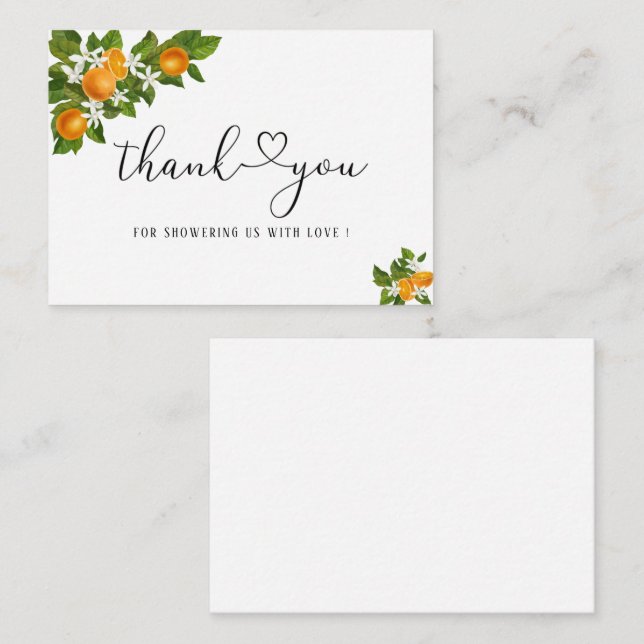 Carte De Correspondance Petit mignon merci (Devant / Derrière)