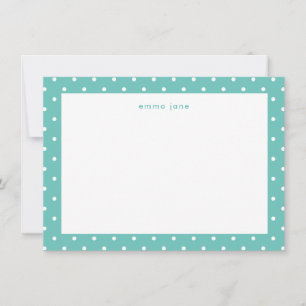 Carte De Correspondance Petit point Mint Green Personnalisé