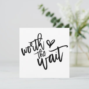 Carte De Correspondance PETITE TAILLE Vaut le mariage d'attente Enregistre