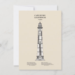 Carte De Correspondance Phare de Cape Henry - Virginie - SBD