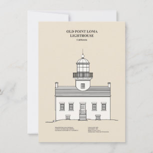 Carte De Correspondance Phare de Old Point Loma - Californie - SBD