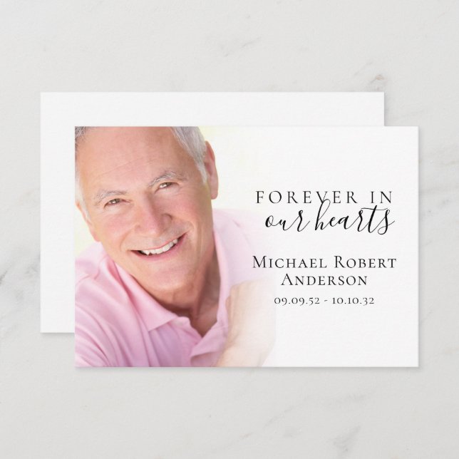 Carte De Correspondance Photo Merci funéraire (Devant / Derrière)