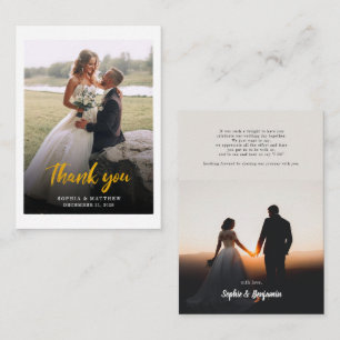 Carte De Correspondance Photos de Mariage à lettres à la main du budget Me