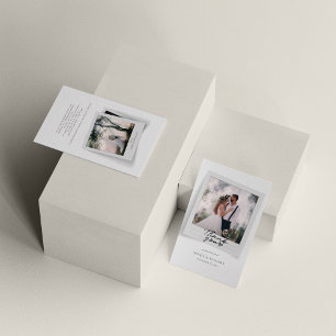 Carte De Correspondance Photos Mariages à la main Merci