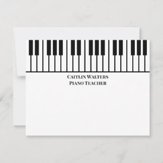 Carte De Correspondance Piano Teacher Personal Stationery