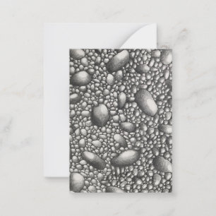 Carte De Correspondance Pierres Roches Dessin au Crayon Art Original