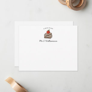 Carte De Correspondance Pile de livres et professeur personnalisé Apple