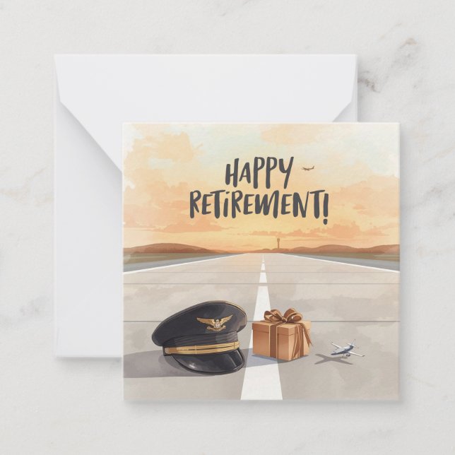 Carte De Correspondance Pilot  Happy retirement (Devant)