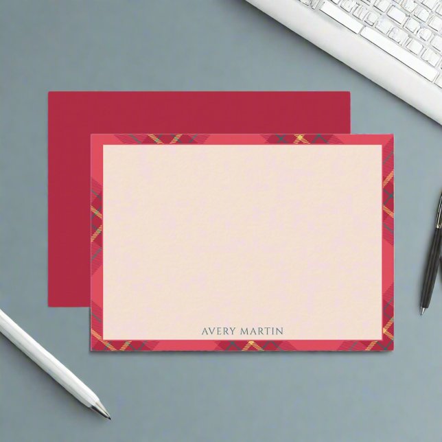 Carte De Correspondance Pink Classy En vichy Motif Merci bébé (Créateur téléchargé)