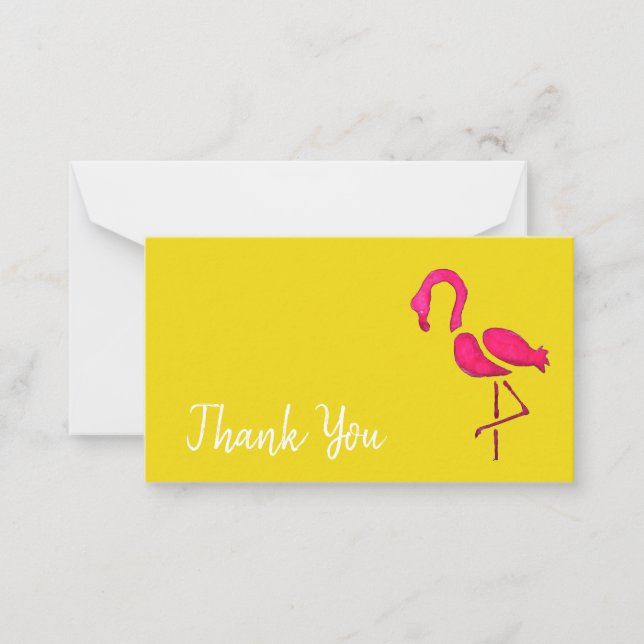 Carte De Correspondance Pink flamingo pop art unique (Devant)
