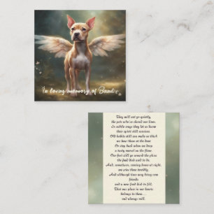 Carte De Correspondance Pitbull Memorial Poem Fawn Brown ailes Ajouter le