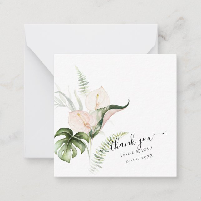 Carte De Correspondance PixDezines Aquarelle Jungle tropicale (Devant)