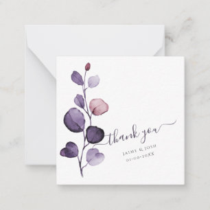 Carte De Correspondance PixDezines Aquarelle Purple Automne Eucalyptus