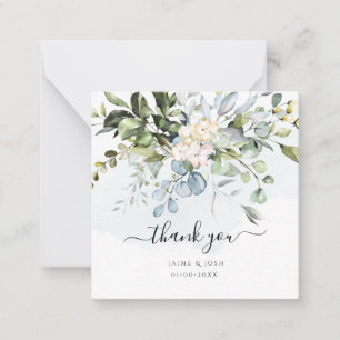 Carte De Correspondance PixDezines Elégant Aquarelle Bleu Gomme Eucalyptus