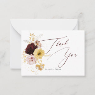 Carte De Correspondance PixDezines Rustic Boho Autumn Flowers Note Card