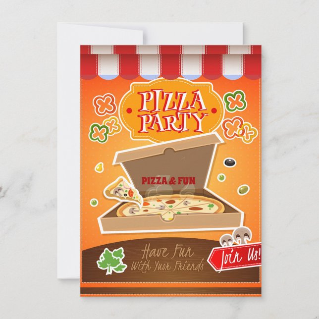 Carte De Correspondance Pizza Party (Pizza Party!)