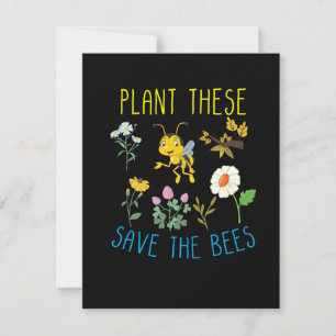 Carte De Correspondance Plante D'Abeille Ces Sauvent Les Abeilles