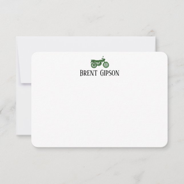 Carte de correspondance plate et fixe (Devant)