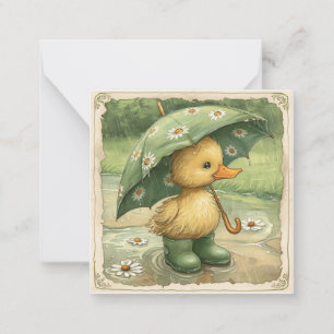 Carte De Correspondance Plonger dans le plaisir : Pluie de canard adorable