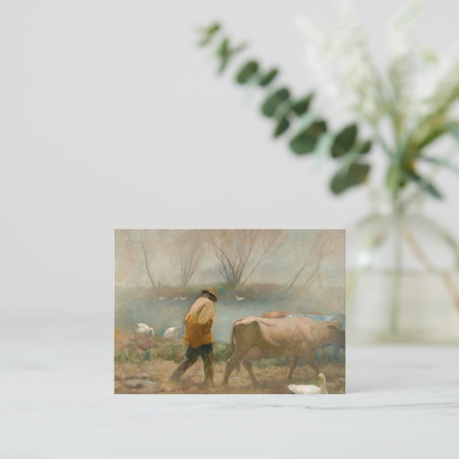 Carte De Correspondance Pluie d'avril par Newell Convers Wyeth (Debout devant)