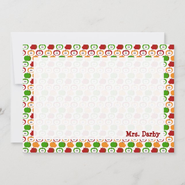 Carte De Correspondance Pommes ! Pommes ! Pommes ! Papeterie personnalisée (Devant)