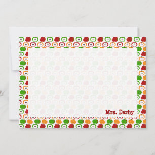 Carte De Correspondance Pommes ! Pommes ! Pommes ! Papeterie personnalisée
