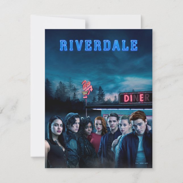 Carte De Correspondance Poster de Riverdale Outside Pop's Diner (Devant)