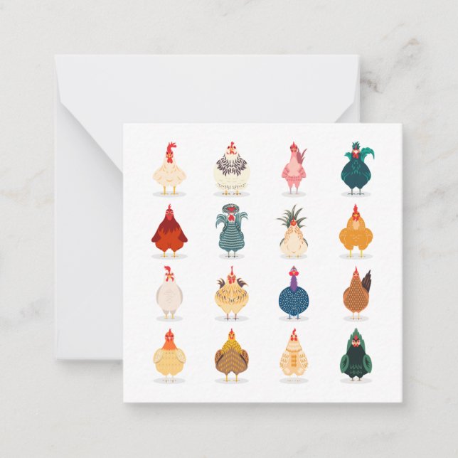 Carte De Correspondance Poulet mou (Devant)