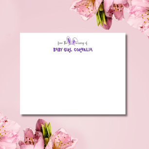 Carte de correspondance pour la nurserie aux oreil