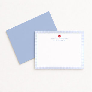 Carte de correspondance pour la nurserie coccinell