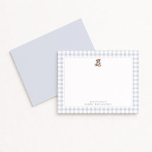 Carte de correspondance pour la nurserie Ourson Bl