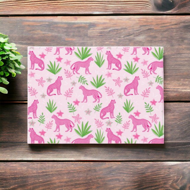 Carte De Correspondance Preppy Pink Cheetah (Créateur téléchargé)