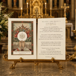 Carte De Correspondance Prêtre eucharistique traditionnel pour toujours ca