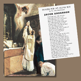 Carte De Correspondance Prière du garçon autel pour les vocations du prêtr