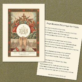 Carte De Correspondance Prière du pape Benoît XVI pour les prêtres