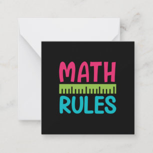 Carte De Correspondance Professeur Cadeaux Règles mathématiques
