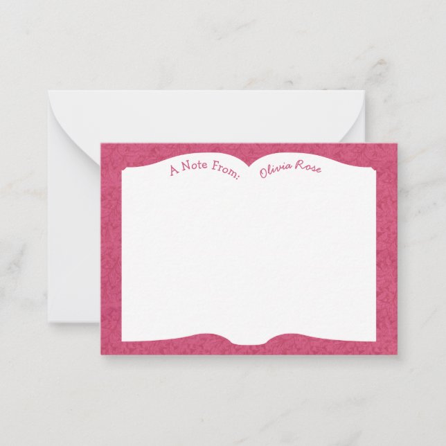 Carte De Correspondance Professeur de littérature de livre ouvert (Devant)