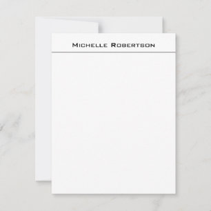 Carte De Correspondance Professionnel Minimaliste Plain Simple Moderne